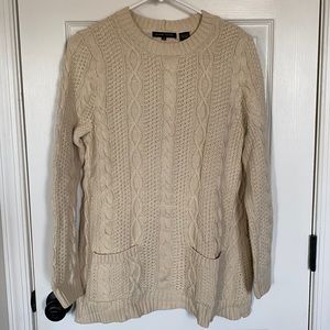 Jeanne Pierre Cable Knit Tunic Sweater